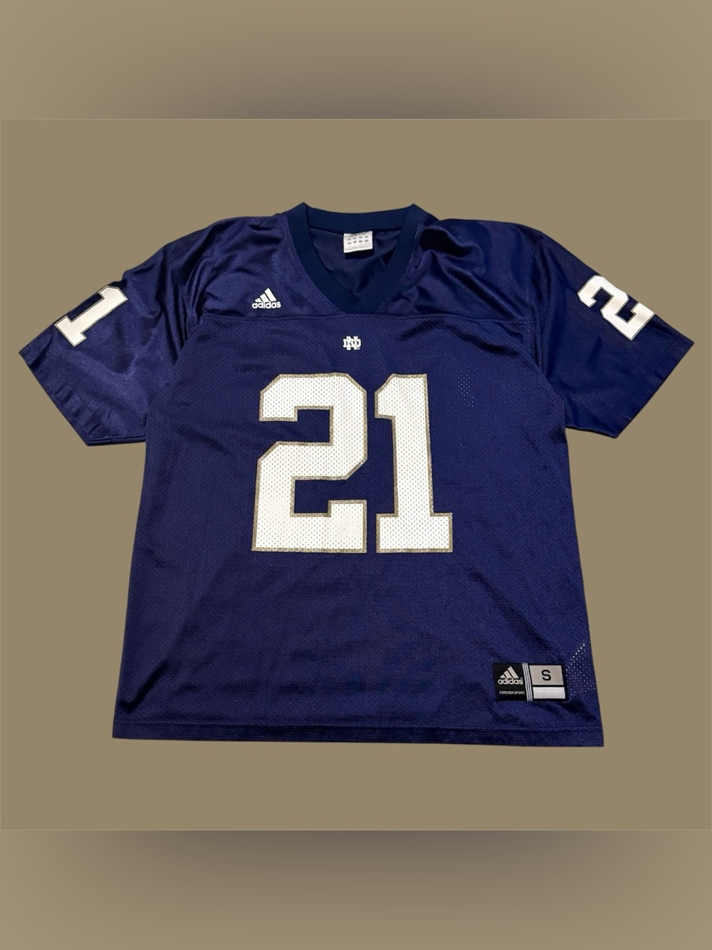 Adidas NCAA Notre Dame Fighting Irish No. 21 Football Jersey